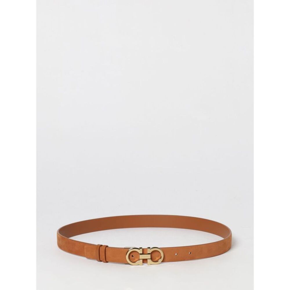 Ferragamo Women Ferragamo Reversible Gancini Buckle Nubuck Leather Belt